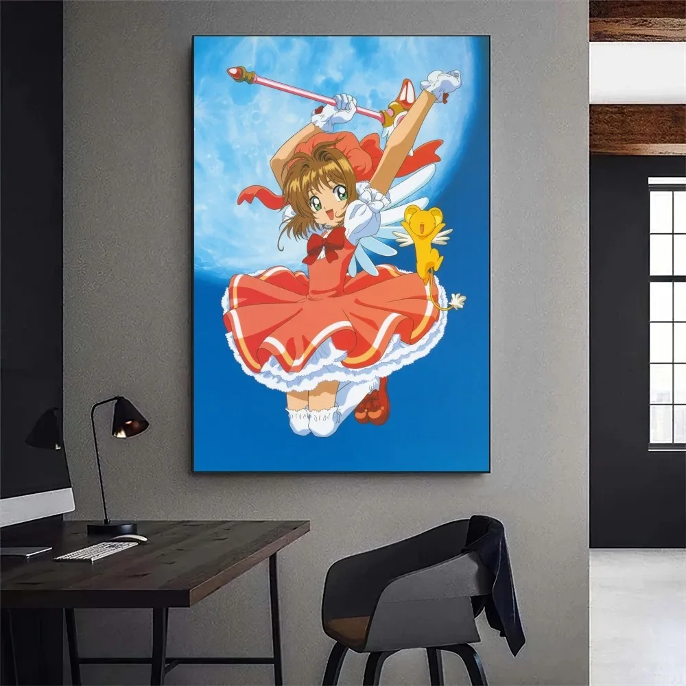 Bilibili Cardcaptor Sakura Card Anime Poster Gallery Prints Self Adhesive Home Decor Decoration Wall Decals Living Room Sticker