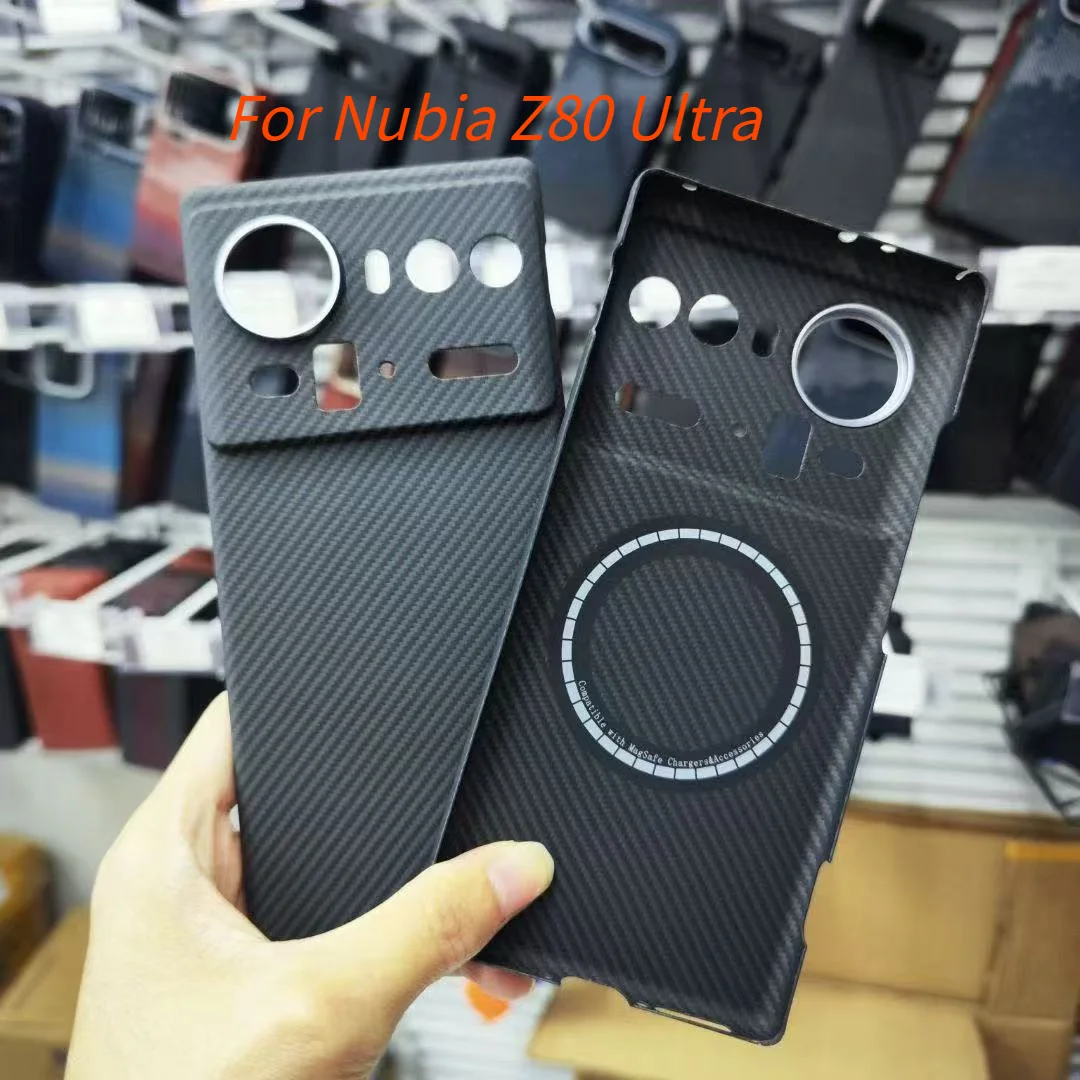 

Магнитный арамидный чехол для телефона из углеродного волокна для Magsafe ZTE Nubia Z80 Ultra 5G Global NubiaZ80 NubiaZ80Ultra Z80 256/512