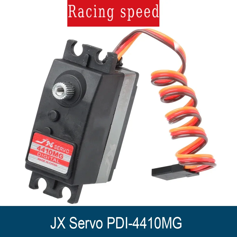 

JX Servo PDI-4410MG 10Kg High Precision Metal Gear Low Profile Coreless Servo 120 Degree 1/8 1/10 RC Car Steering Digital Servo