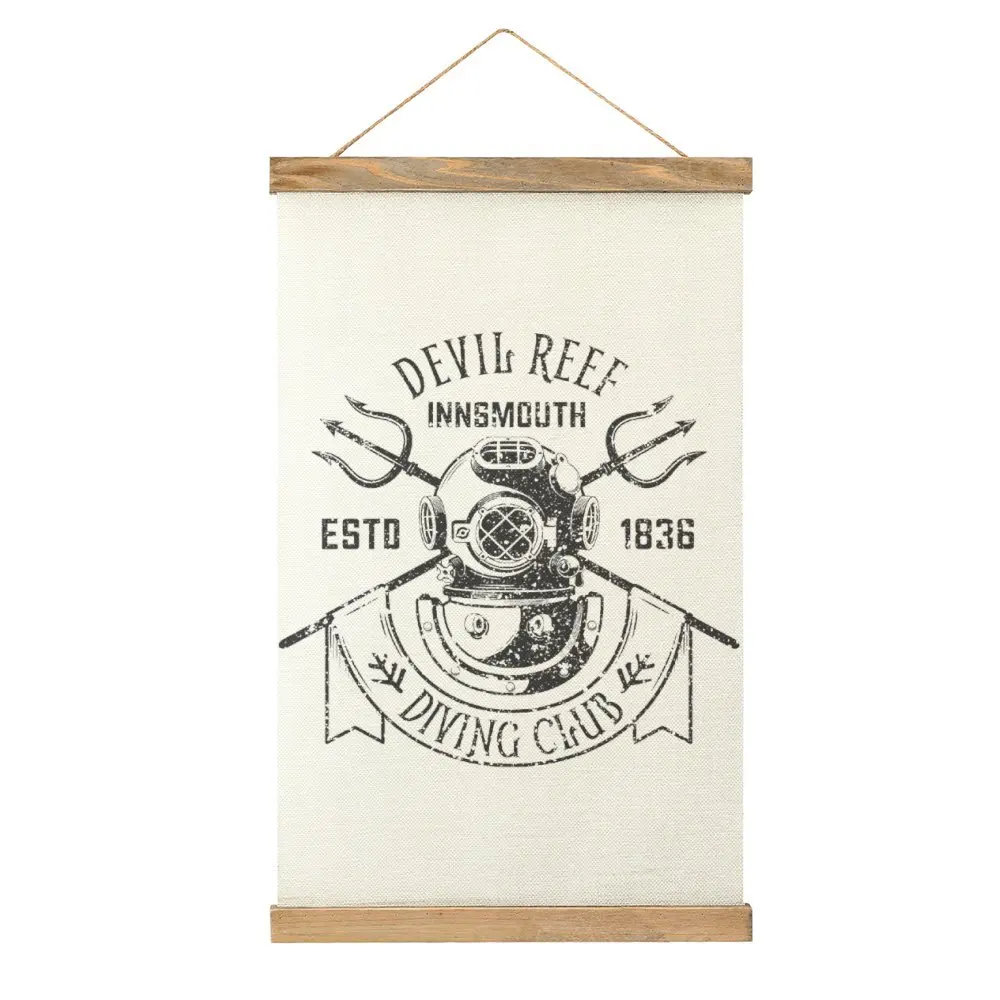 

Дайвинг-клуб Innsmouth Lovecraftian Essential для холста, подвесная картина, классическая кухонная картина, подвесная юмористическая стильная подвесная картина Pi