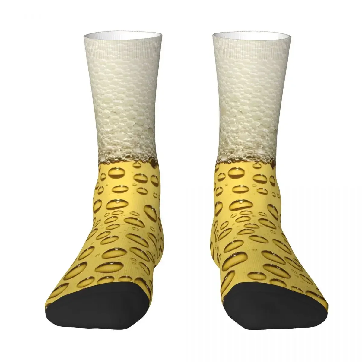 Chaussettes Harajuku à motif de mousse de bière, chaussettes longues toutes saisons, bas de haute qualité, accessoires pour cadeaux unisexes