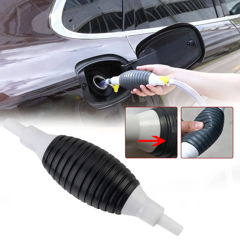 Manual Fuel Pump High Flow Car Motorcycle Hand Siphon Water Fish Tank Oil Gasoline Petrol Diesel Liquid Transfer Tool