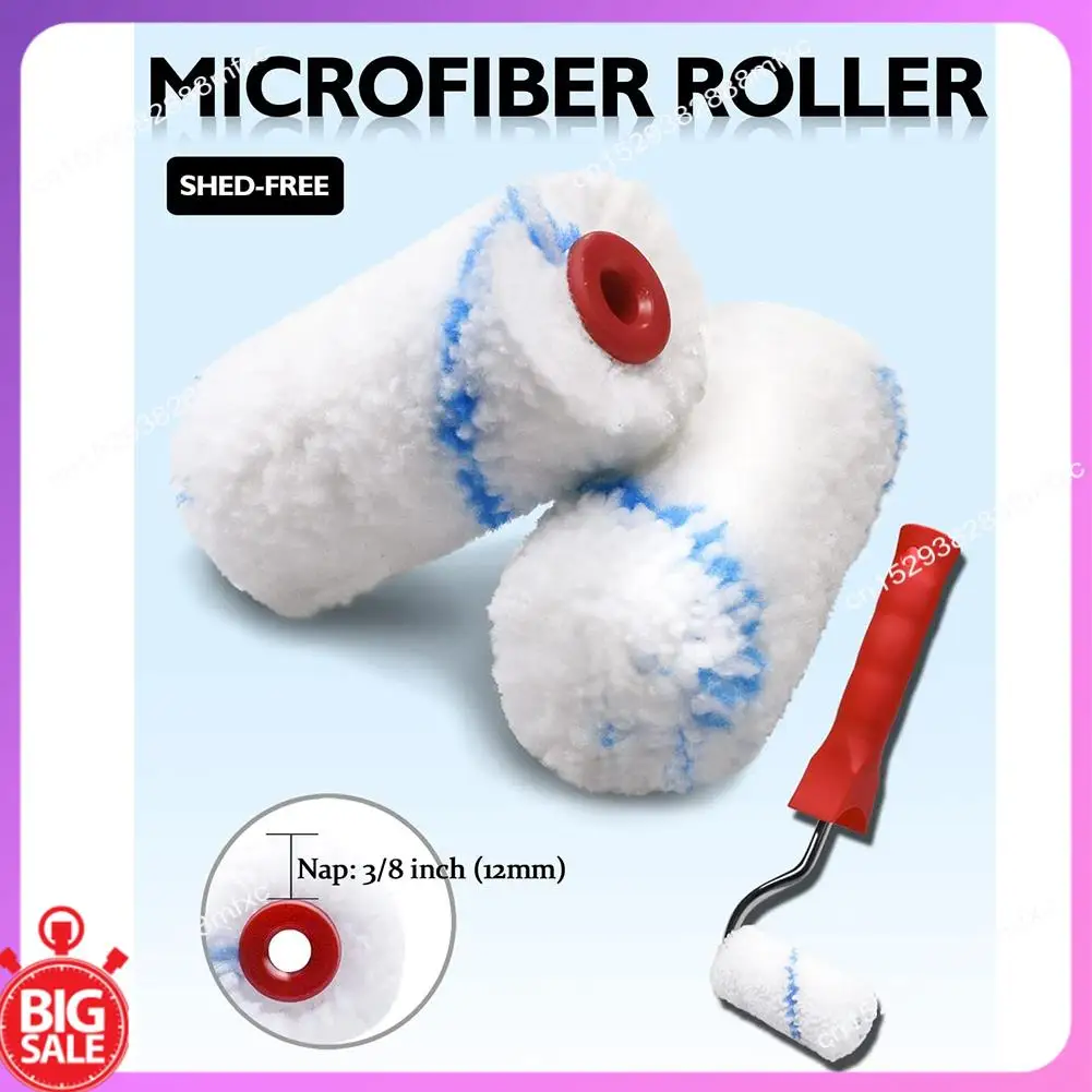 

Big Deal 16Pcs 2 Inch Small Paint Roller With 2 Paint Trays, House Painting Roller Brush For Walls, Cabinets, Crafts, Touch Ups