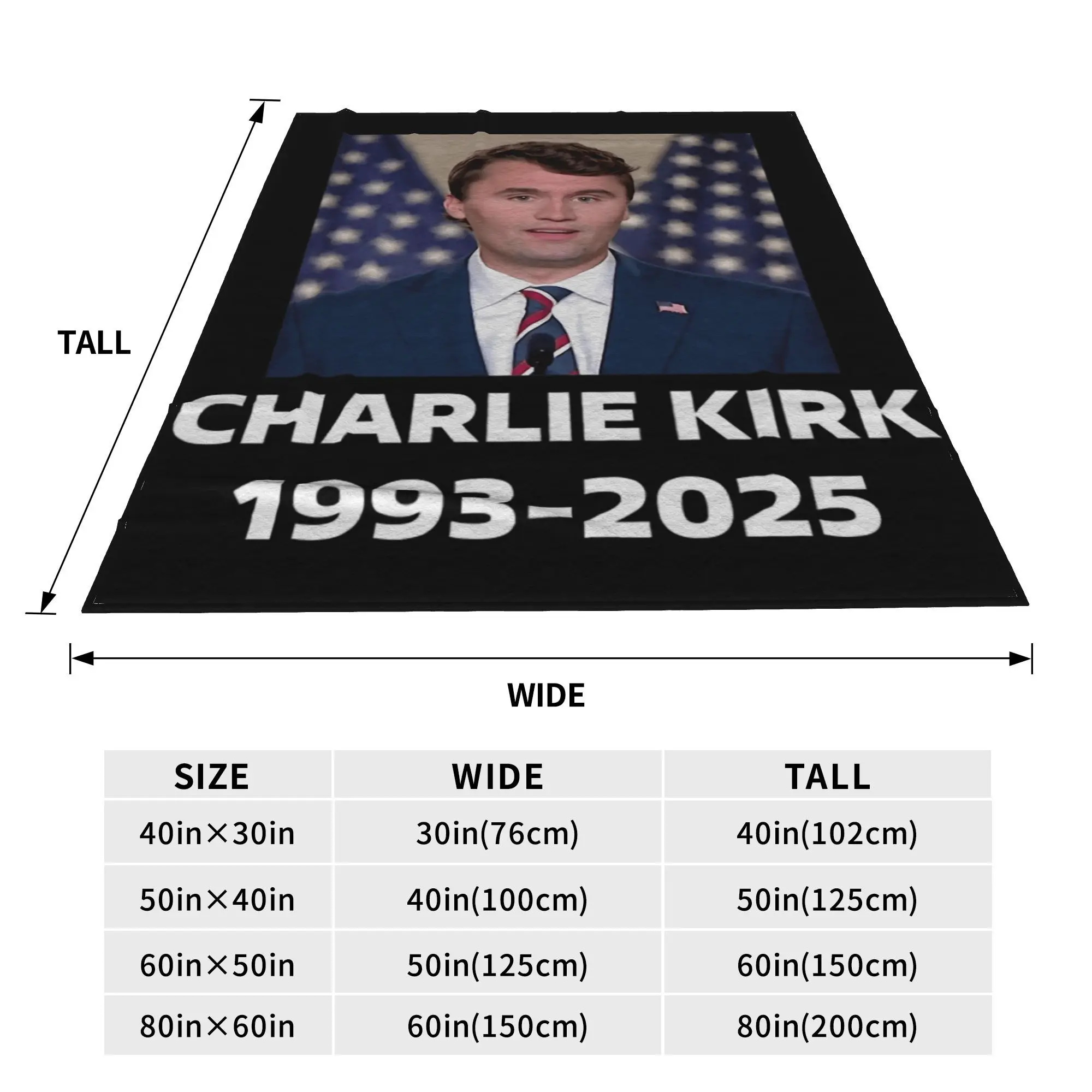 تشارلي كيرك الموت بطانية جودة دافئة رمي بطانية الشتاء الطلاب الأريكة كرسي أريكة سرير نمط المفرش