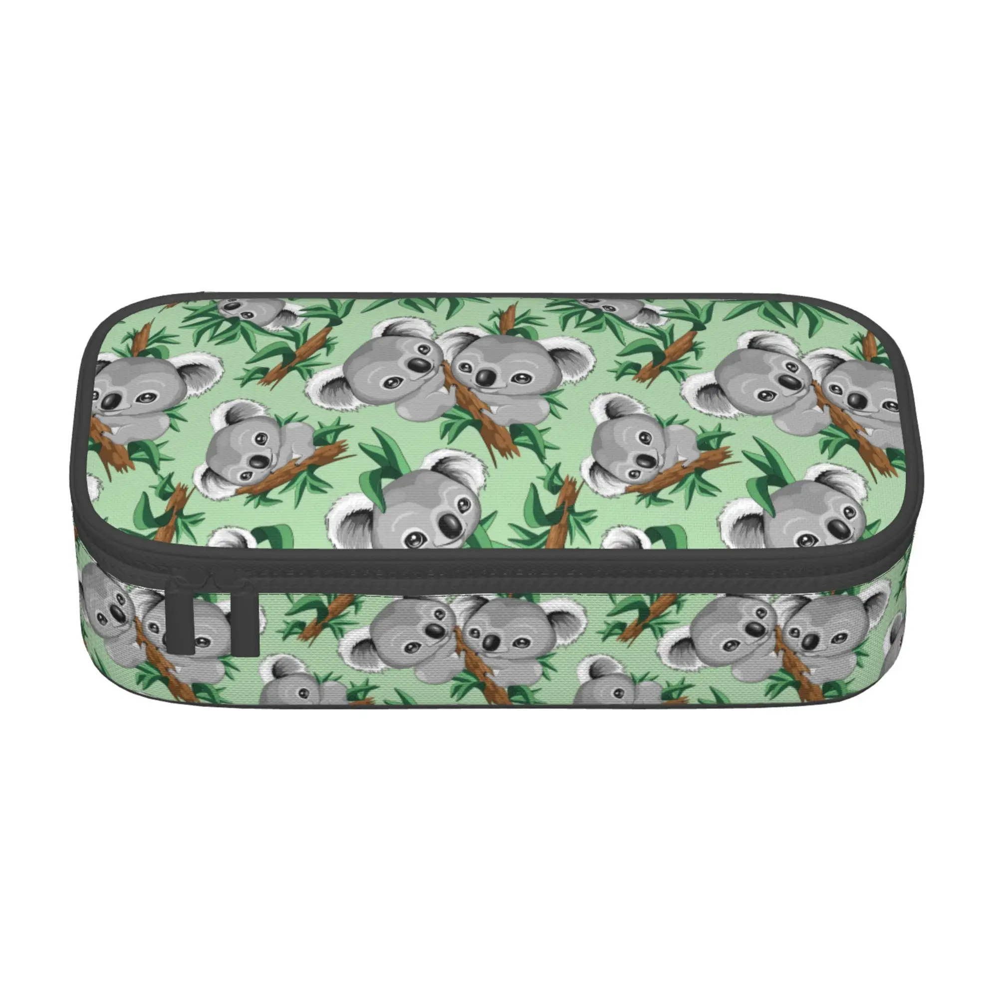 Cute Koala Pattern Big Eyes Pencil Case Cute Boys Girls Kawaii School Pencil Cases Storage Kids Pen Organizer Bag Stationery Box