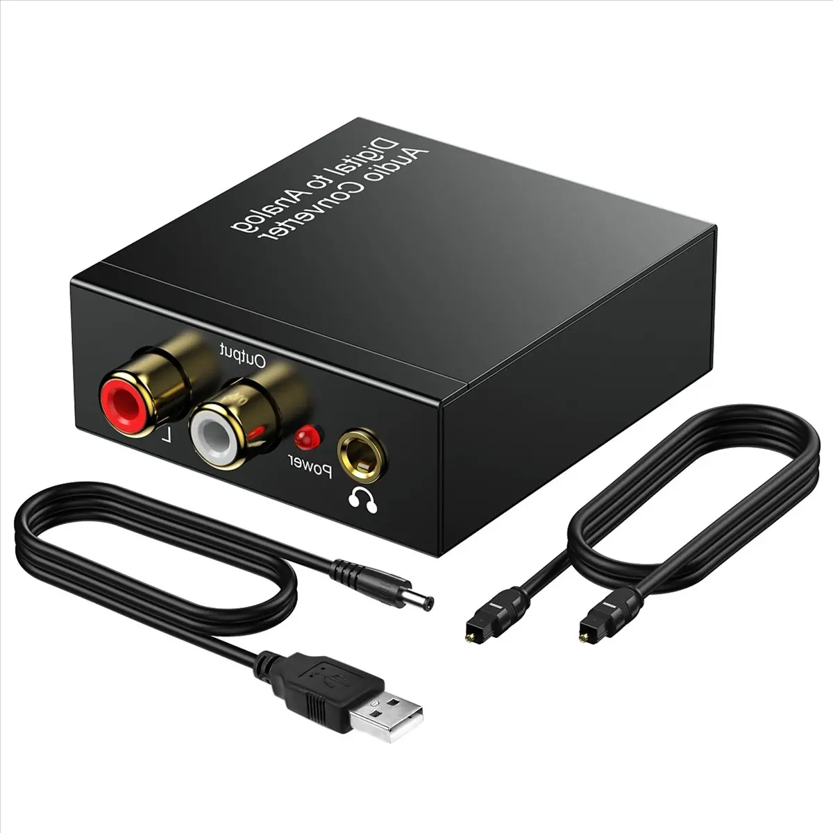 ✱Portable 3.5mm Jack Coaxial Optical Fiber Digital to Analog Audio AUX RCA L/R Converter Digital Audio Decoder Amplifier