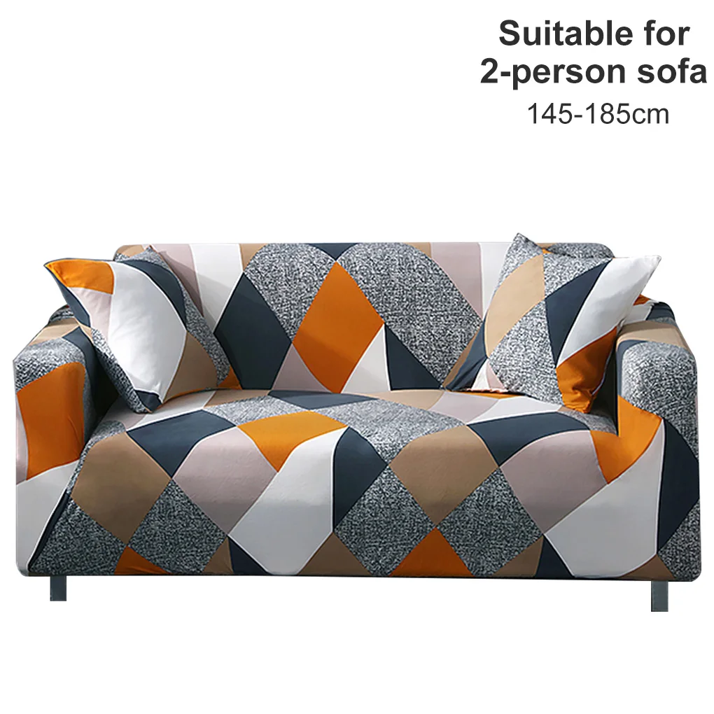 

Universal Sofa Cushion Cover All-inclusive Printed Elastic Couch Slipcover Furniture Protector Black 1 Person