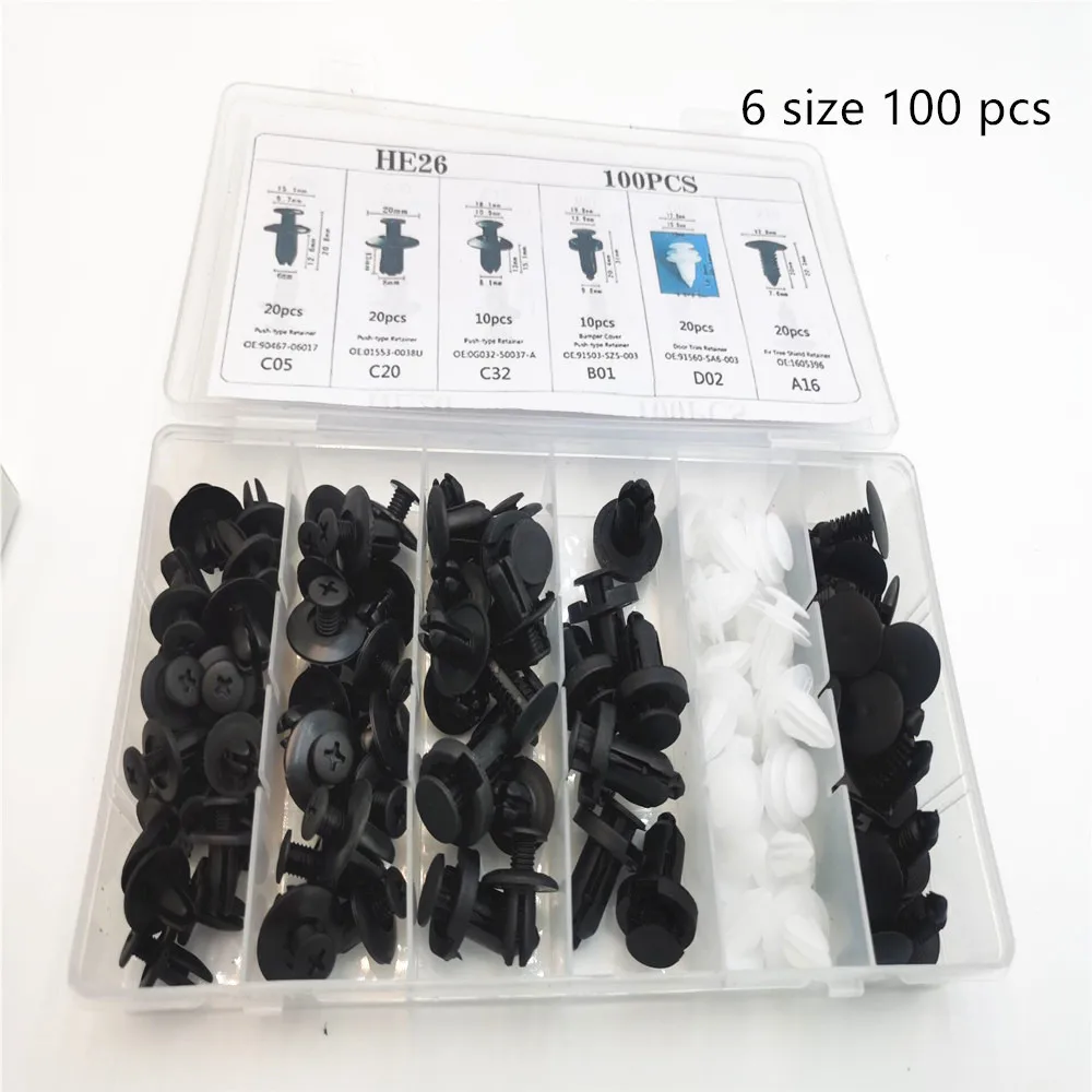 100pcs Auto Fastener Clip For Fiat 500 600 500l 500x diagnostic punto stilo bravo freemont stilo panda