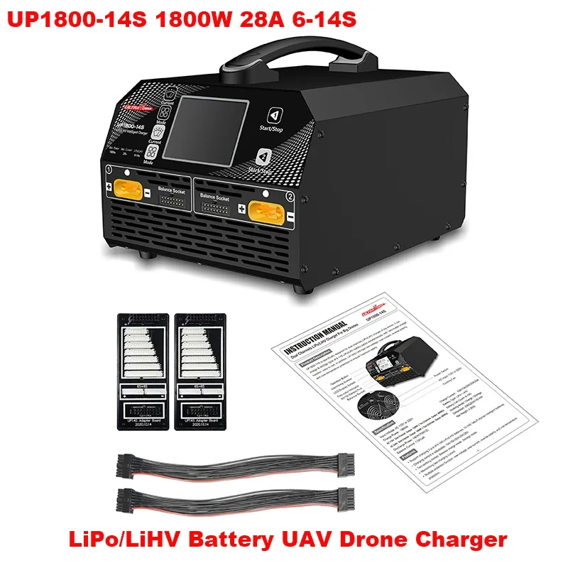 Ultra Power UP1800-14S 1800W Smart Balance Charger 28A AC 110V-220V 6S-14S LiPo LiHV Battery Charger for UAV Power System