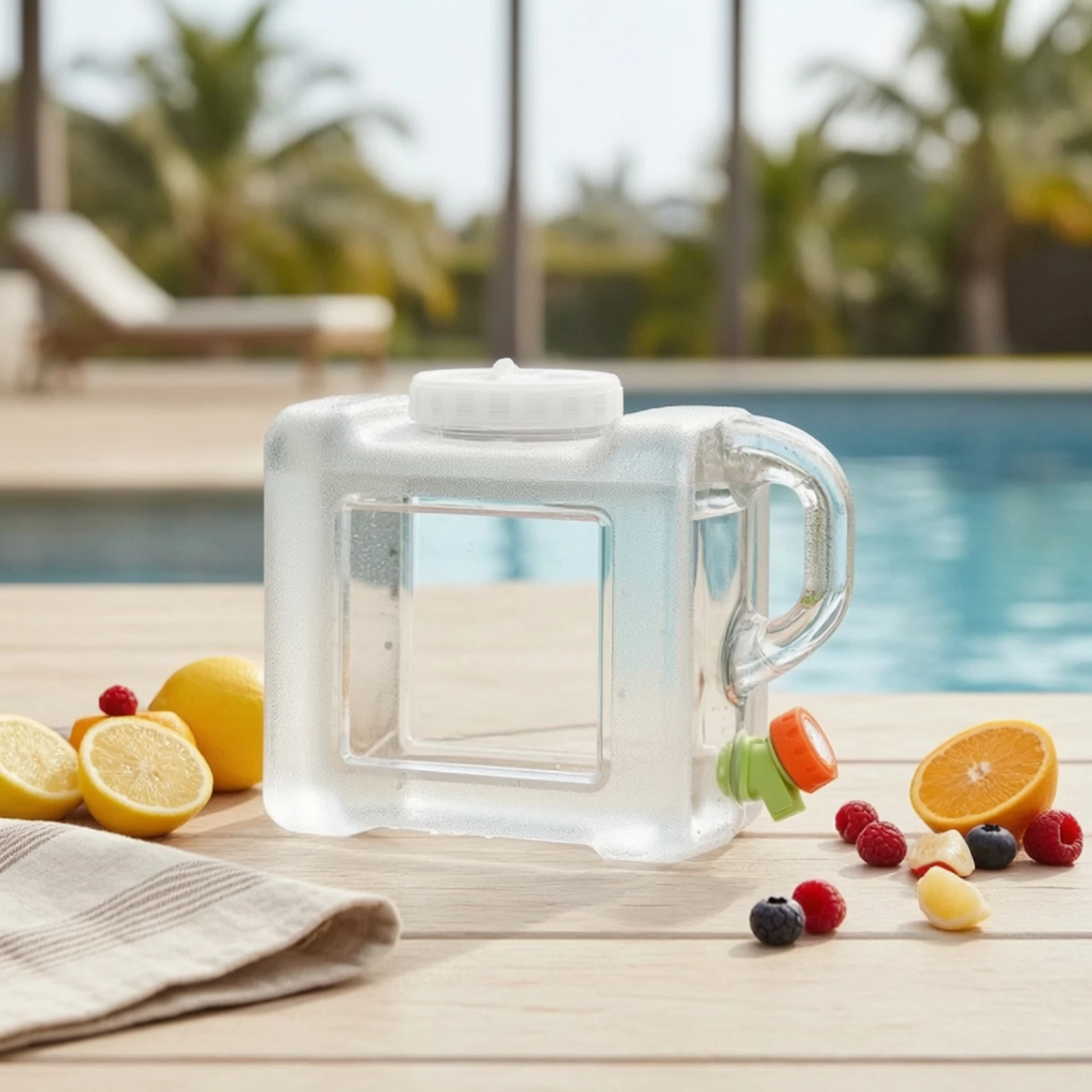 Water Container with Tap Leakproof Water Container with Spigot Carboy with Faucet Compact Carboy with Lid Sturdy for Campers