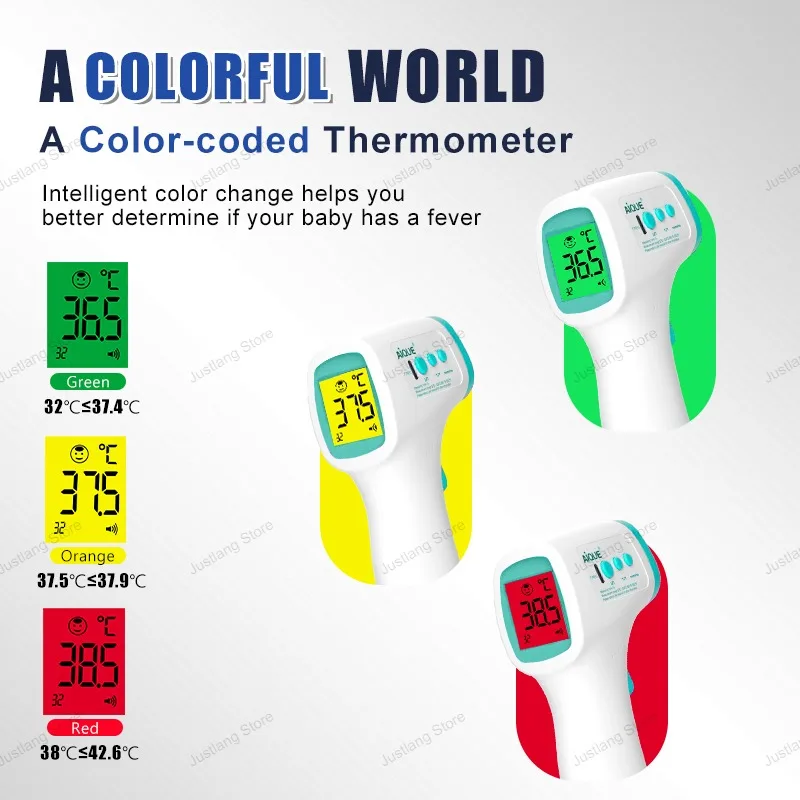 Rechargeable Forehead Thermometer Non Contact Infrared Medical ℃/℉ 1S Body Temperature Fever Fast Measure Tool For Baby Adult