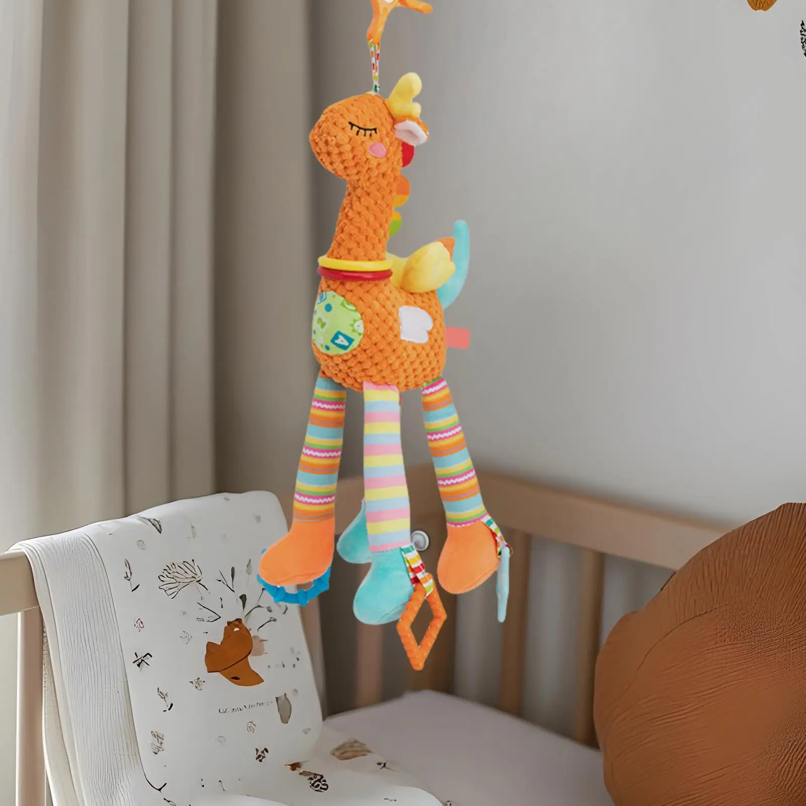 Giocattoli per passeggino Appendibili Passeggino lenitivo Giocattolo Culla Peluche Bambola sensoriale della buonanotte per attività Camminate Viaggi Shopping Vacanza