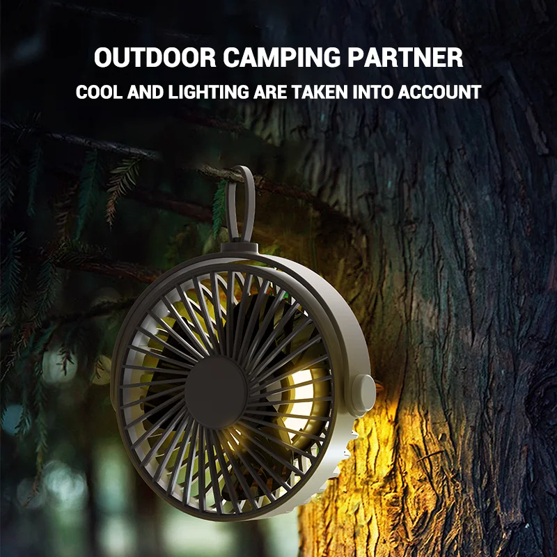 جهاز التحكم عن بعد USB التخييم مروحة 360 درجة دوران Type-C المحمولة اللاسلكية سقف مروحة كهربائية مع LED ضوء ترايبود في الهواء الطلق المنزل