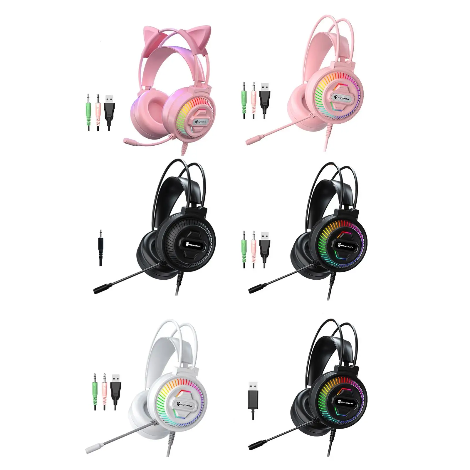 On-Ear Gaming 3.5mm Headsets Headset for Childrens with Mic Universal