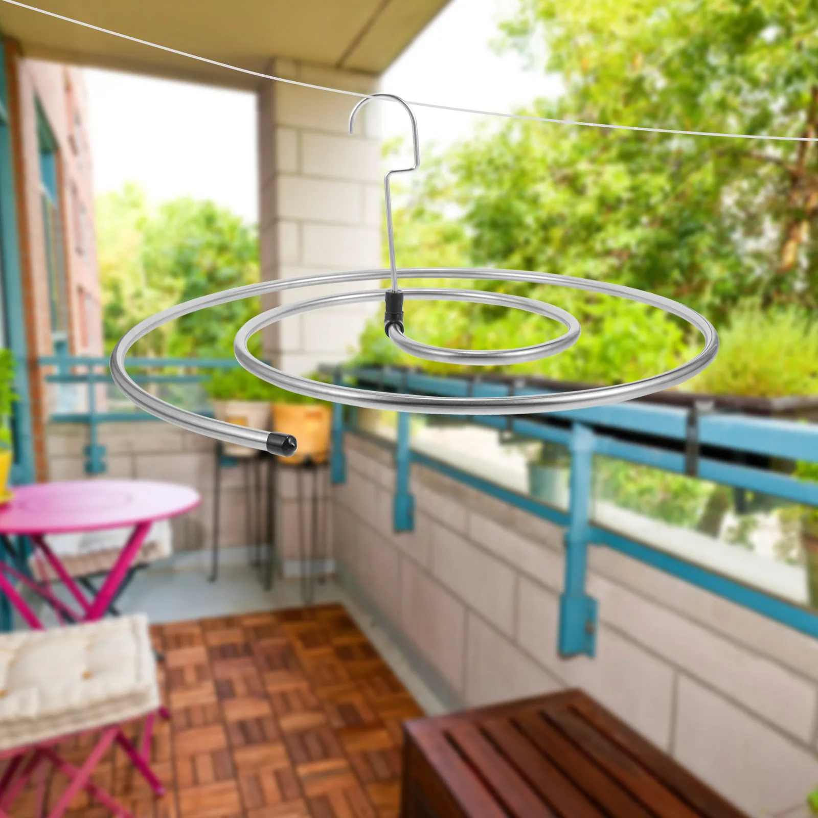 

2Pcs Spiral Shaped Drying Hanger Multi Functional Bed Sheet Blanket Bath Towel Long Lasting Safe Gift Idea