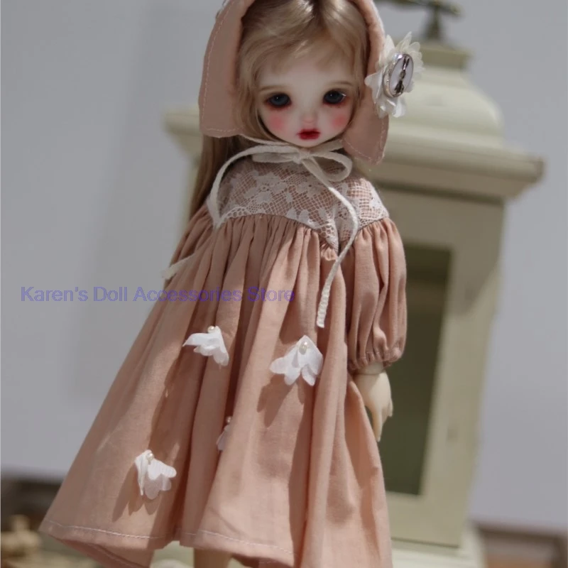 3PCS 2026 New design Vintage hat/dress for Blythe/landoudou  Doll 6 points   BLYTHE small cloth hat retro dress