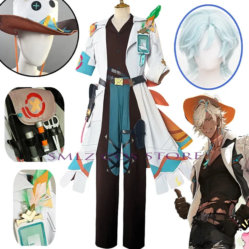

Anime Ifa Cosplay Game Genshin Impact Costume New Role Ifa Wig Uniform Hat Outfit Set Halloween Party Play Clothing for Men
