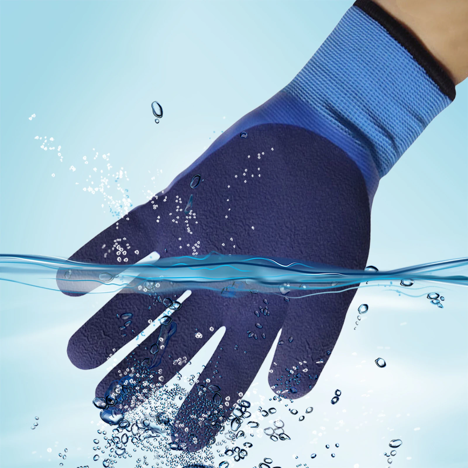 

Coldproof Full Finger Gloves Non-Slip Thicken Labor Protection Gloves Wear-Resist for Automobile Repair Logistics Transportation