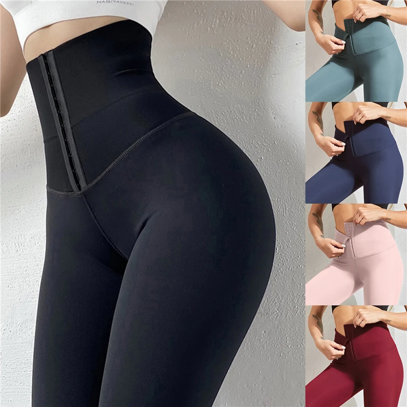 2023 Yoga Pants Stretchy Sport Leggings High Waist Compression Tights Sports Pants Push Up Running Women Gym Fitness Leggings