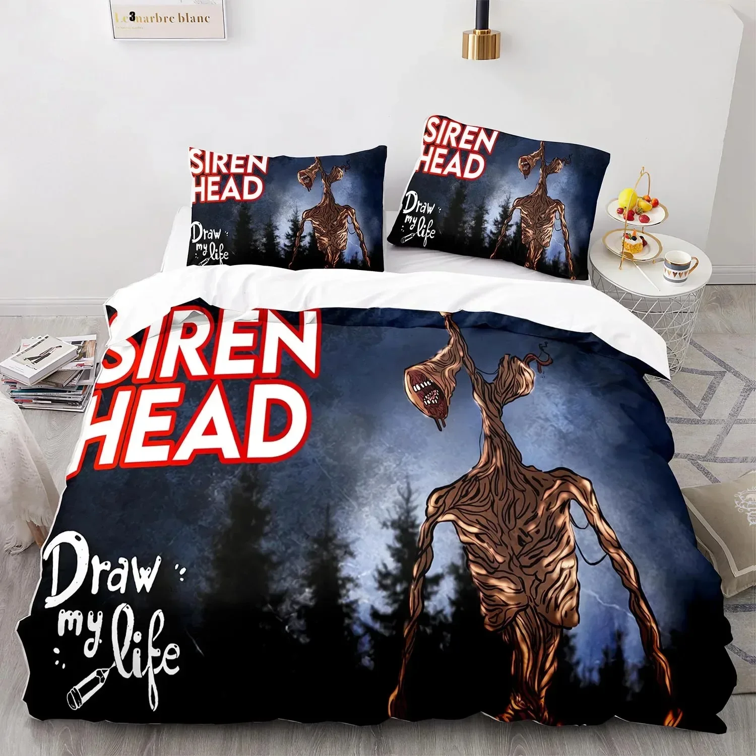 

3D Print Siren Head Bedding Set Single Twin Full Queen King Size Bed Set Aldult Kid Bedroom Duvet Cover Sets