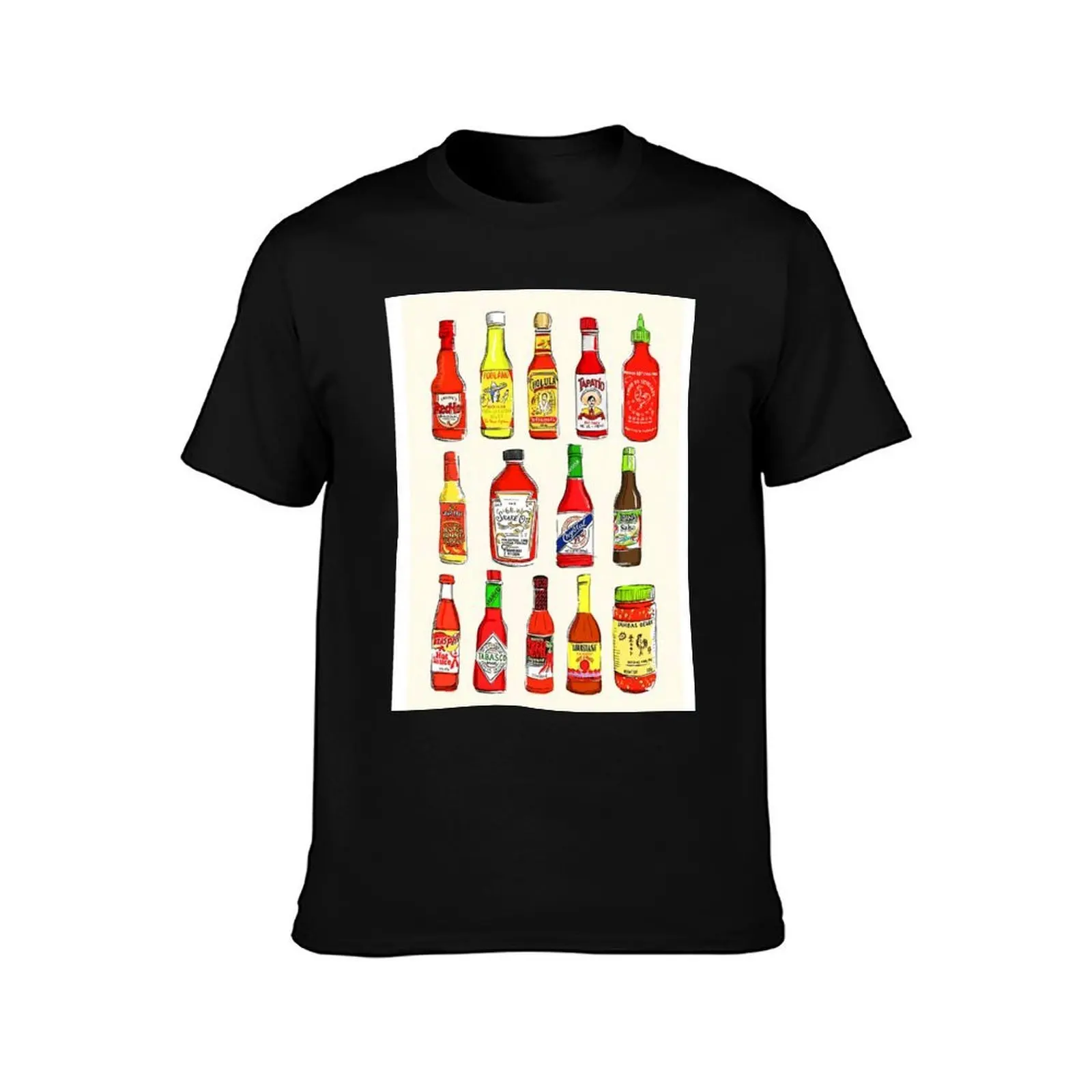 The Most Relevant Hot Sauce In The World T-Shirt, Summer Casual Cotton Tee, Oversized Streetwear Tops, Vintage Graphic Print