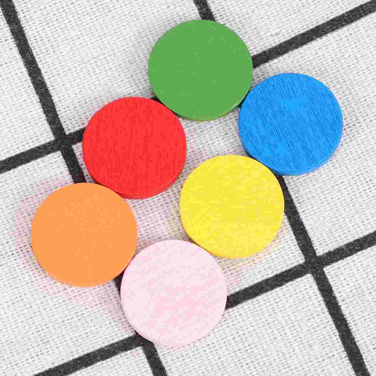 Place Value Discs Learning Counters Disks Children's Toys DIY Round Wood Colorful Markers for