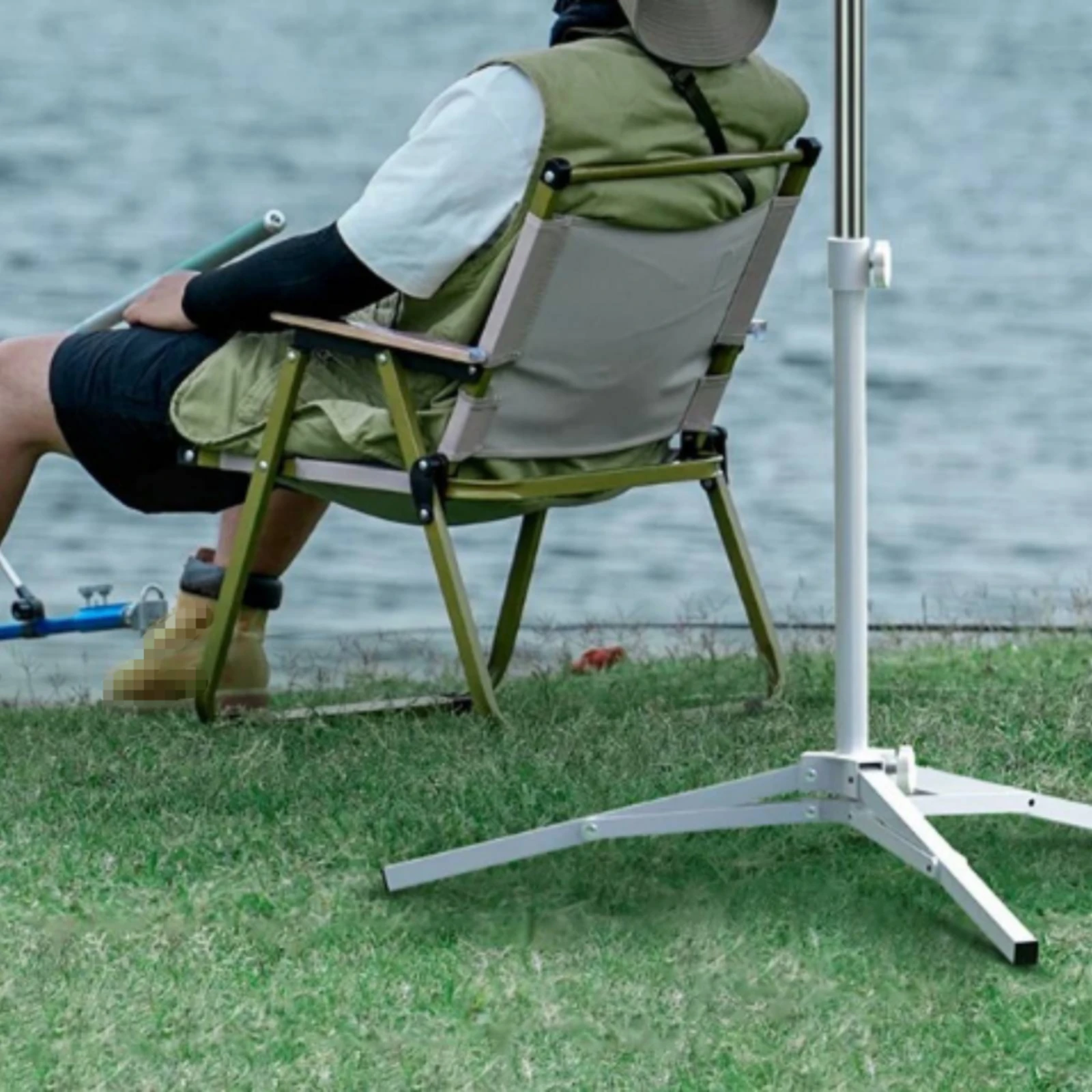 Fishing Umbrella Base Lightweight Umbrella Base with Folding Legs Outdoor Equipment Stable Long-Lasting for Anglers, Lakeside