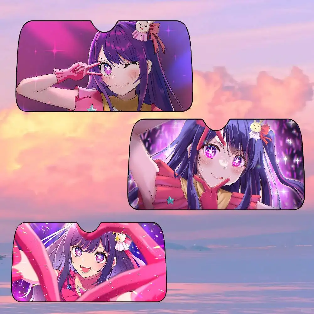 Japão pop anime o-osh n-no k-ko lona pára-sol do carro pára-brisa universal protetor solar dobrável viseira cobre