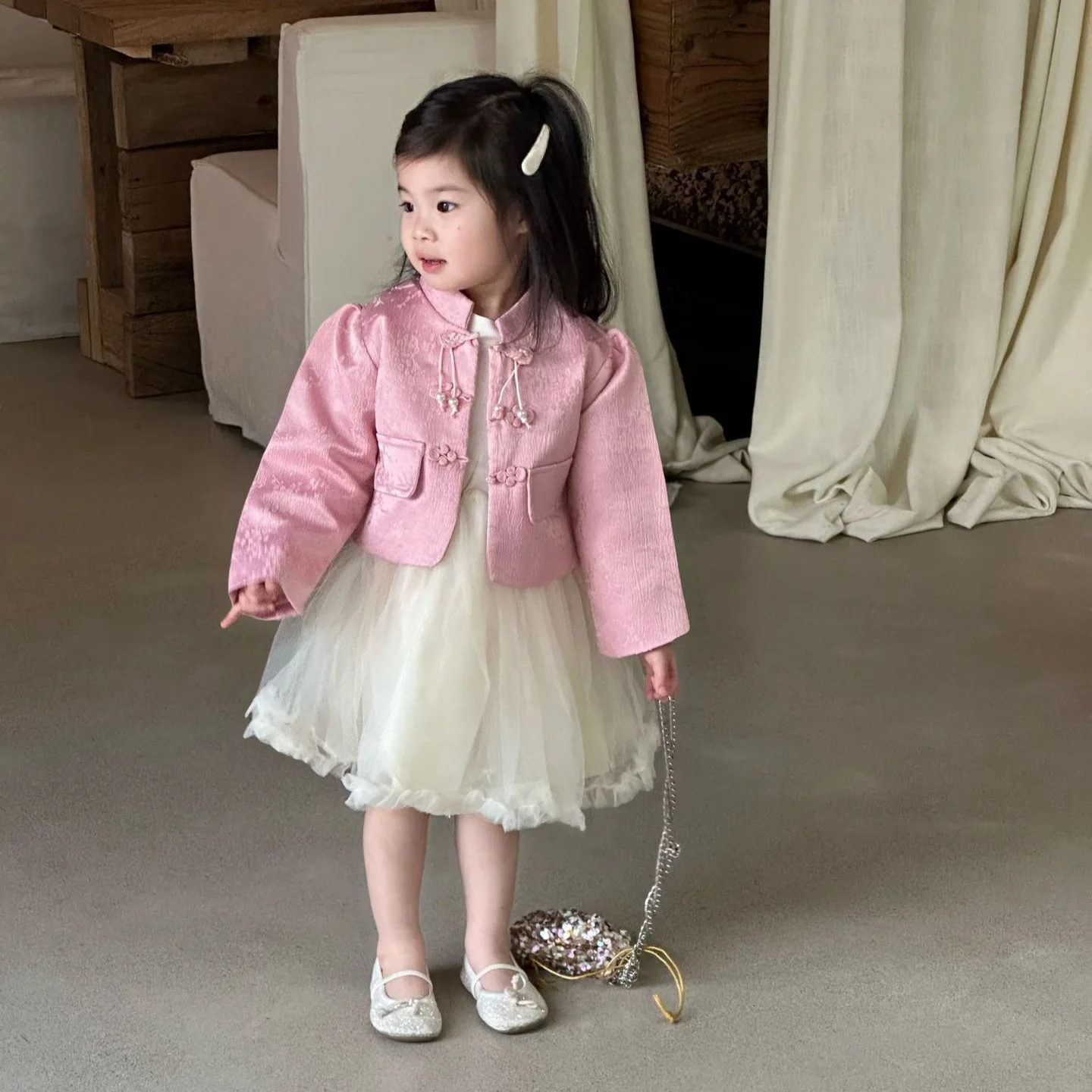 2026 Spring New Children's Clothing Girls Dress Girls 2-Piece Baby Costume Cheongsam Skirt
