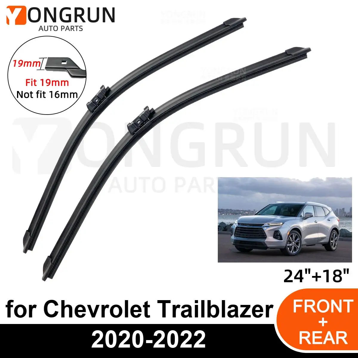 

2PCS Car Wiper for Chevrolet Trailblazer 2020-2022 Front Windshield Windscreen Wiper Blade Rubber Accessories 2020 2021 2022