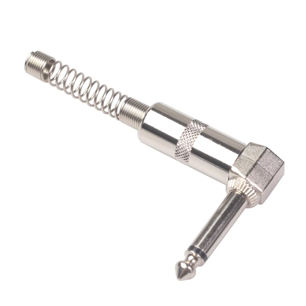 5Pcs 6.35mm Effect Pedal Coupler 90 Degree Male Plug Ideal for Pedalboard Setup Low Noise Signal Transfer Guitar Accessories