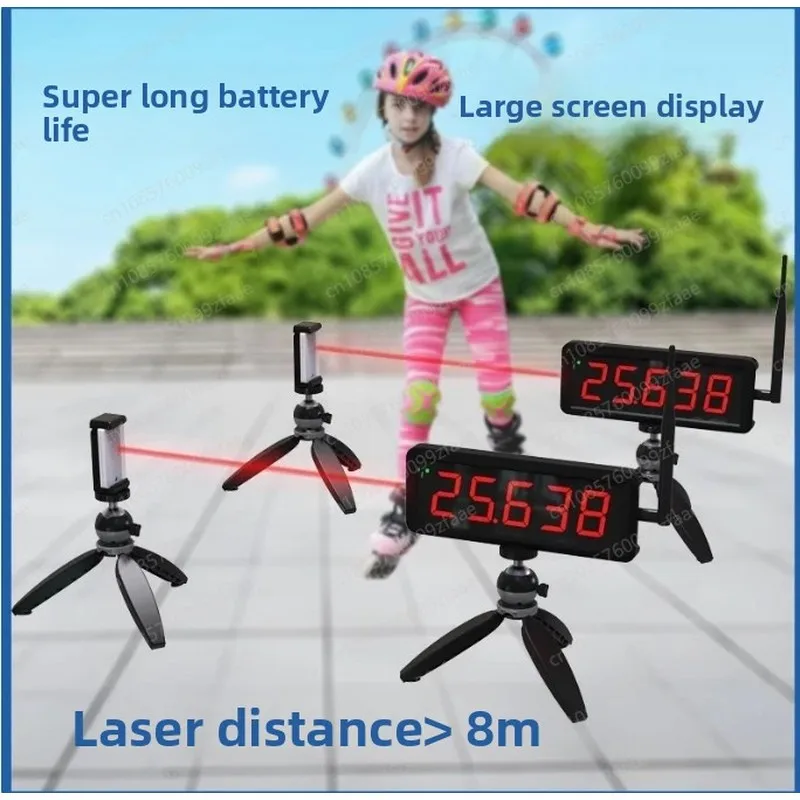 Wireless Laser Racing Timer Sports Timing Remote Large Screen Synchronous Display Military Training Sprint Physical Fitness Test