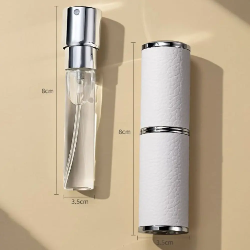 詰め替え可能なミニ香水瓶,高級革容器,ポータブル化粧品容器,スプレー噴霧器,空のトラベルボトル,8 ml
