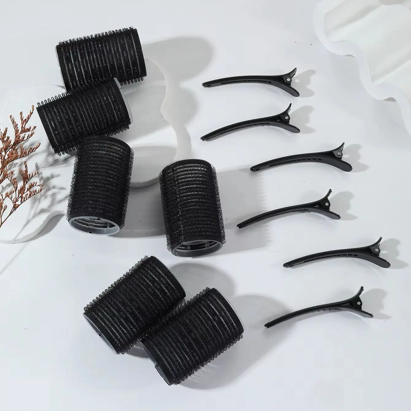 12pcs Curling Tool Set with 6 Non Heat Curlers and 6 Clips, available in multiple sizes Special for real hair wigs image 5