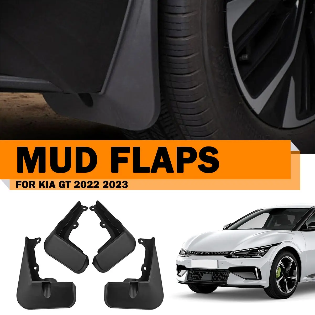 

Car Front Rear Mudflaps Mud Flap Wheel Splash Guard Fender Car Styling Accessories Mudguards for KIA EV6 GT 2022 2023