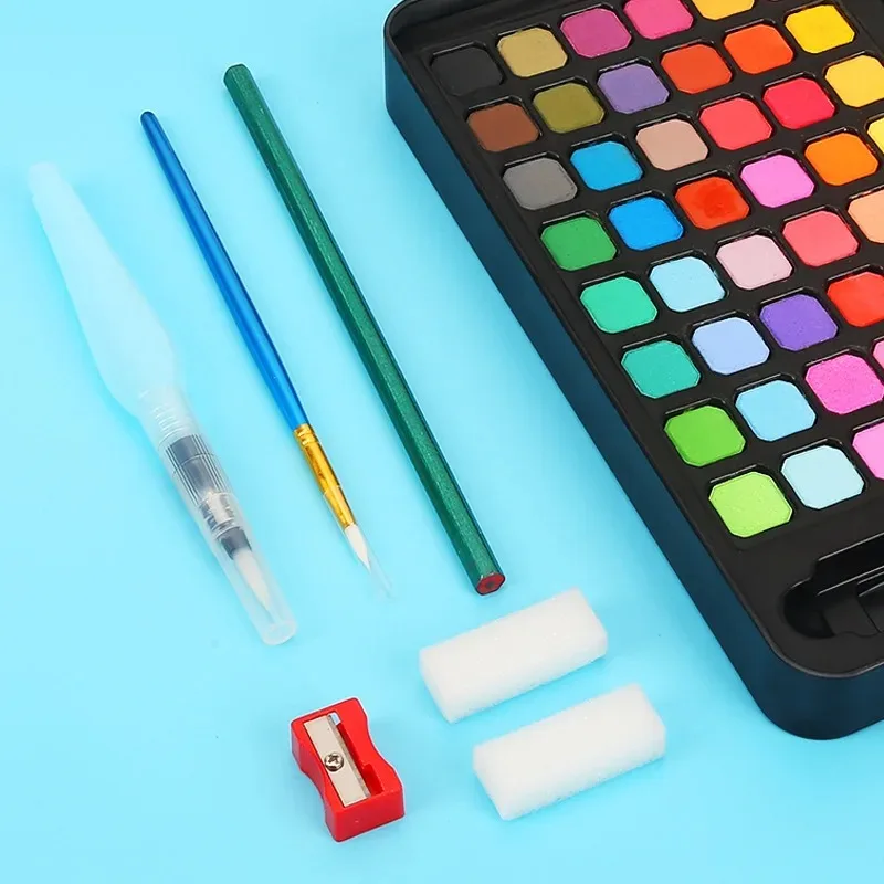 مجموعة ألوان مائية صلبة مكونة من 36 لونًا، وأقلام وملحقات فرشاة مائية، للفنانين والهواة الهواة والرسم #3