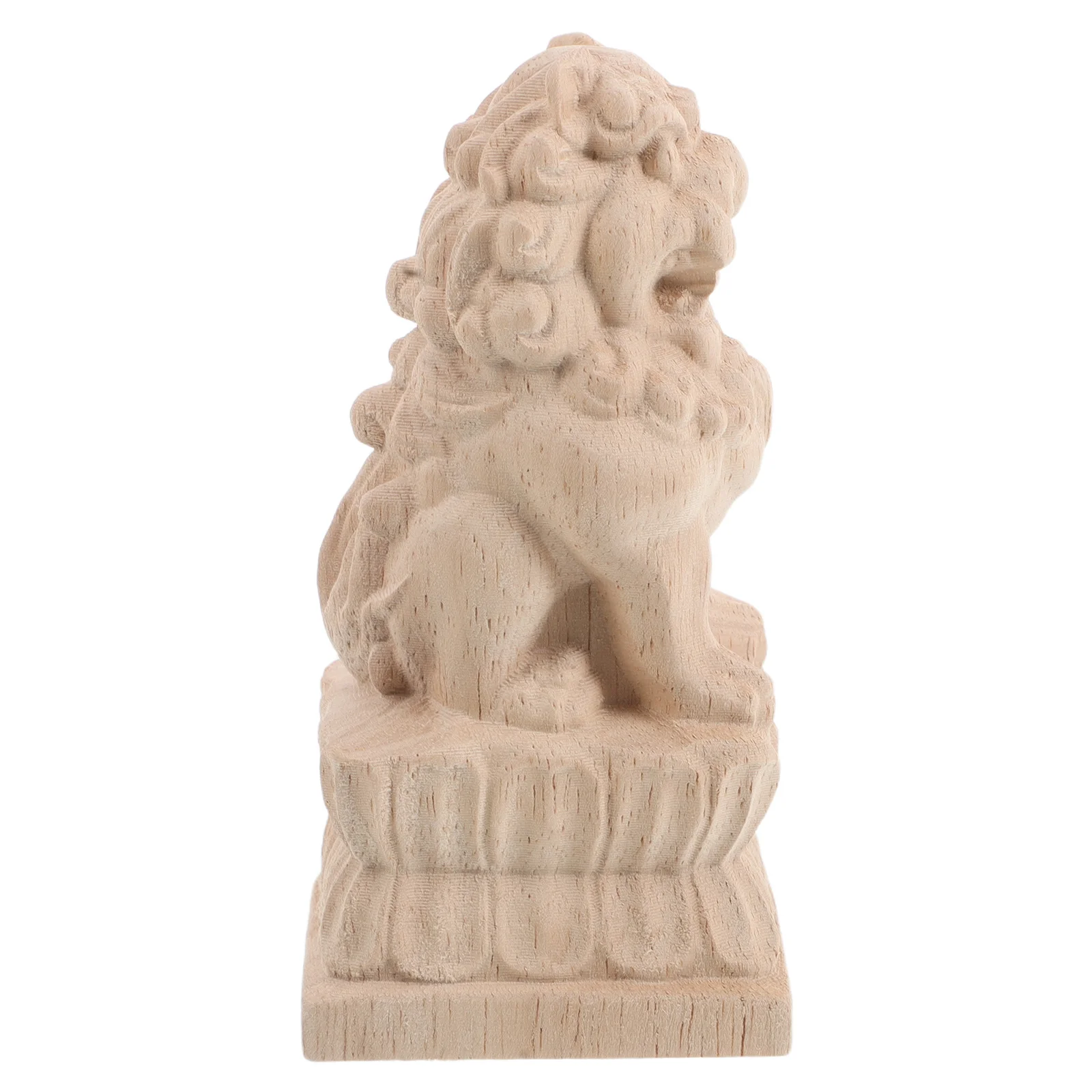 

Decorative Solid Wood Lion Finials Exquisite Carving for Garden Bridges and Miniature Chinese Style Bridge Figurines Arch Bridge
