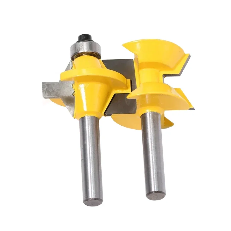 

2pcs 8mm Shank 120 Degree Router Bit Set Woodworking Groove Cutters Tungsten Alloy Wood Tenon Milling Cutter Bits Tools