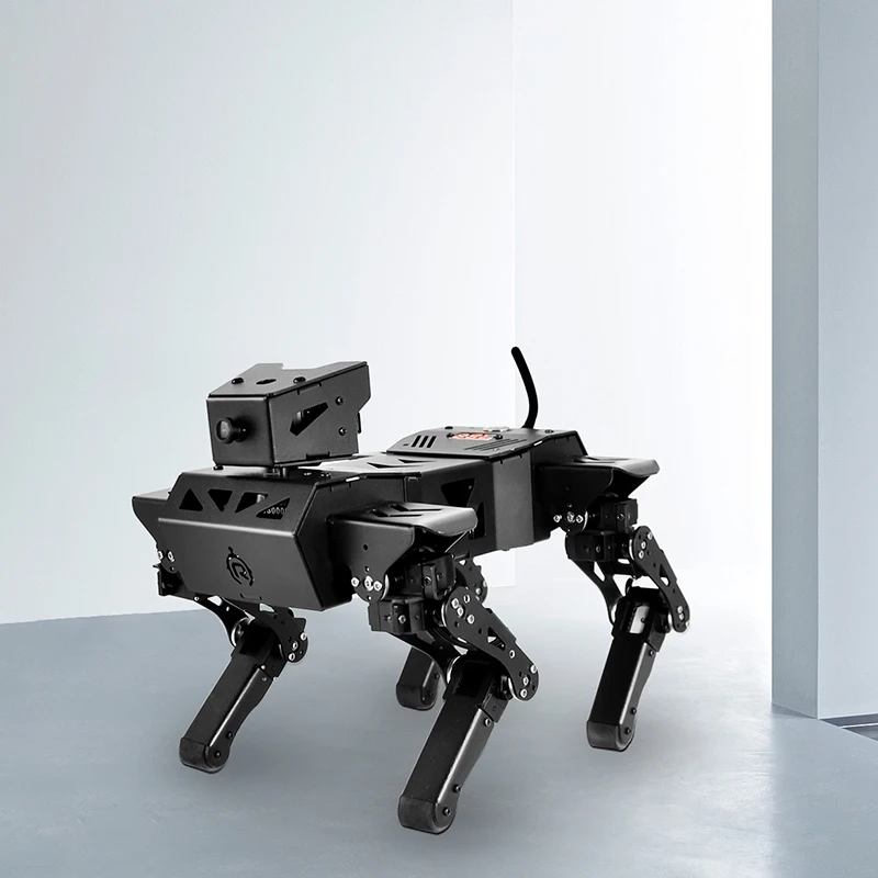 Metal Quadruped 12 DOF Multi-function Robot Dog Corgi Robotics Intelligent Programming Robot AI Vision Education