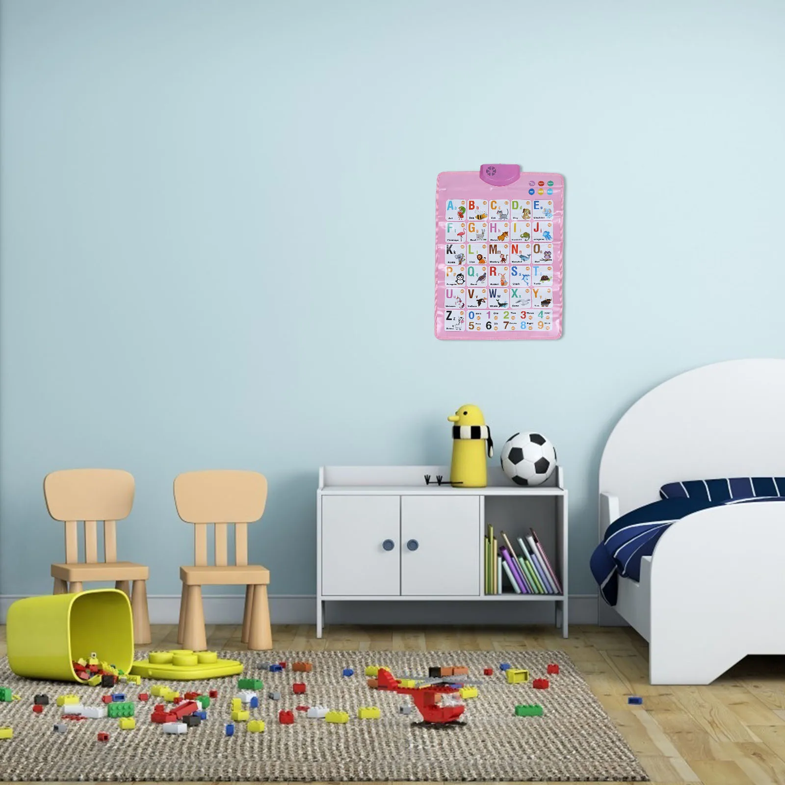 1Pcs Educational Wall Map English Audio Chart Comfortable Material Suitable Home School Independent Learning Educational Poster