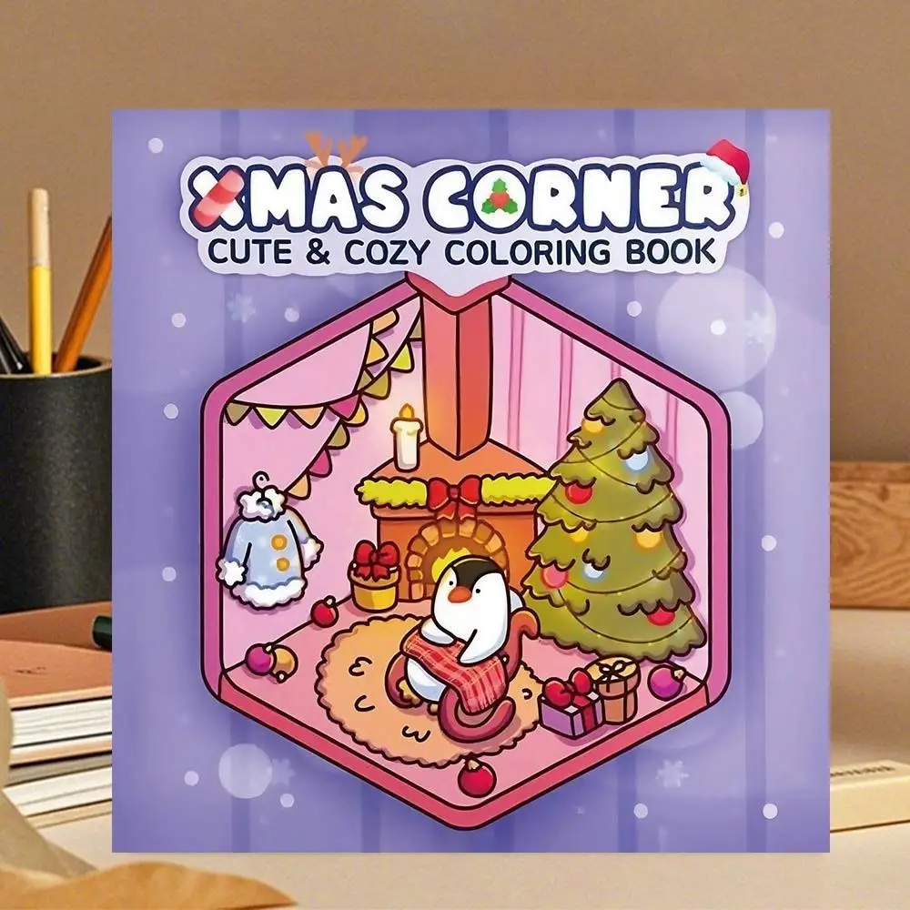 

Cozy Christmas Christmas Coloring Book Educational Stress Relief Graffiti Painting Book Painting Gift Cartoon