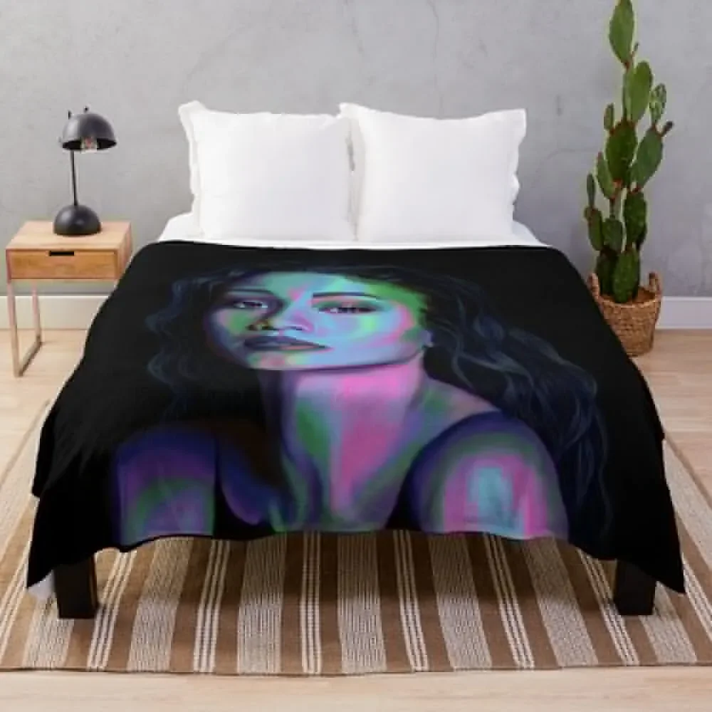 

Zendaya in Color Throw Blanket Fluffys Large Travel Hair Soft Beds Blankets