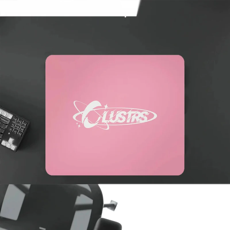 C-Clusters Pink Glass Mouse Pad Cute Desktop Keyboard Mat E-Sports Game FPS Use Non-Slip Tempered Glass Mousepad HD Pad Replica