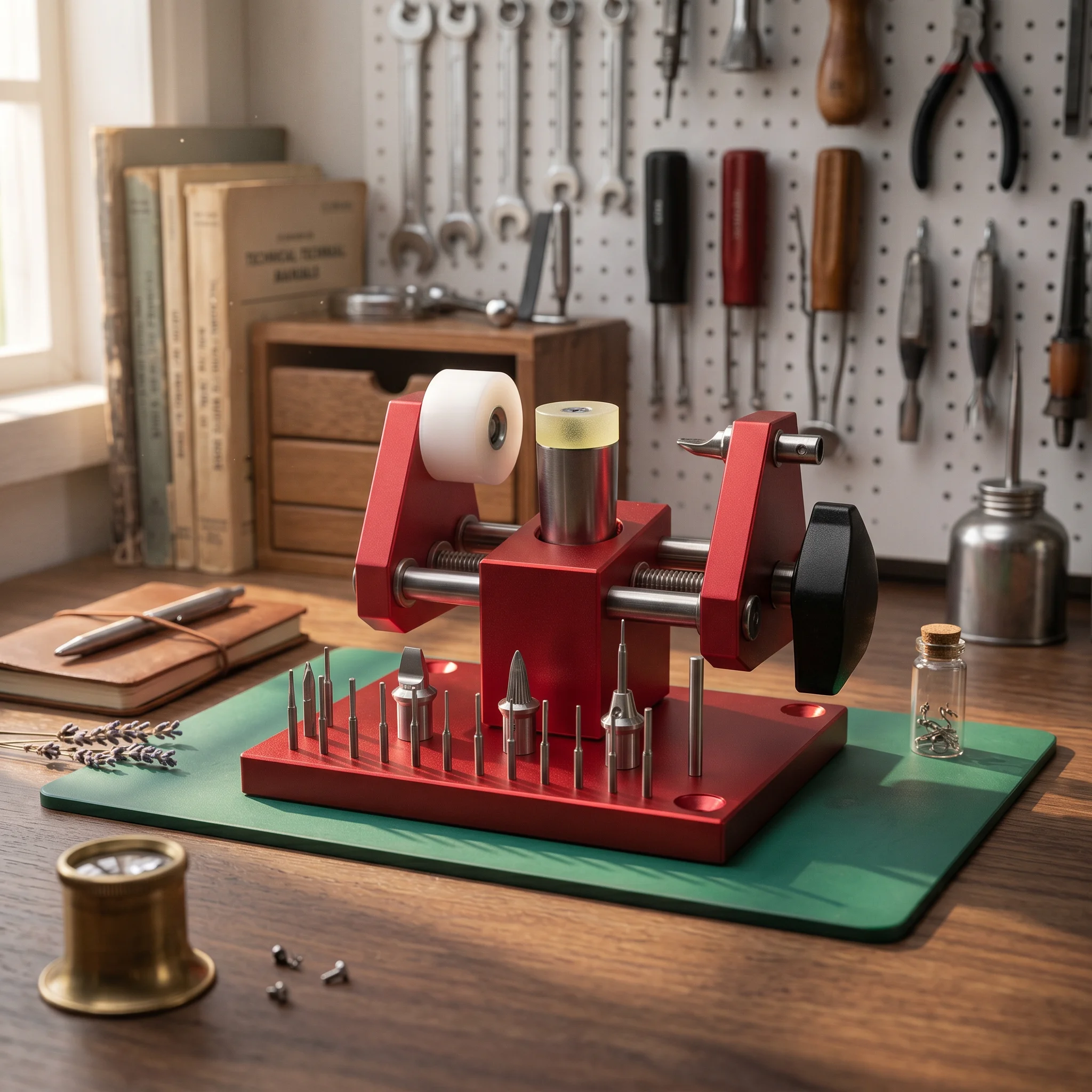 Watch Repair Press Bench-Top Watch Case Back Opener Precision-Style Metal for Workbench