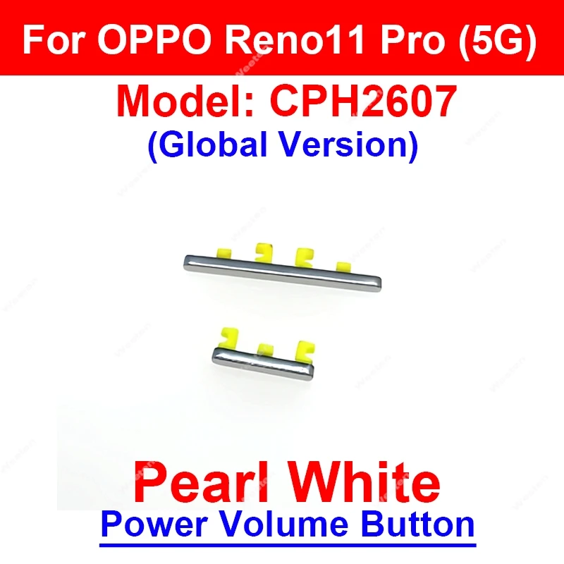 Power Volume Buttons For OPPO Reno 11 Reno11 11 F Pro 5G On Off Power Volume Up Down Side Key Repair Parts