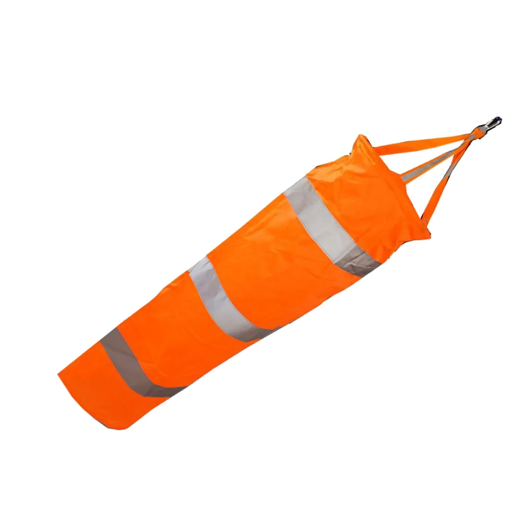 Aviation Windsock Outdoor Wind Sleeve Oxford Cloth Reflective Orange Wind Sock Bag for Environmental Field Use
