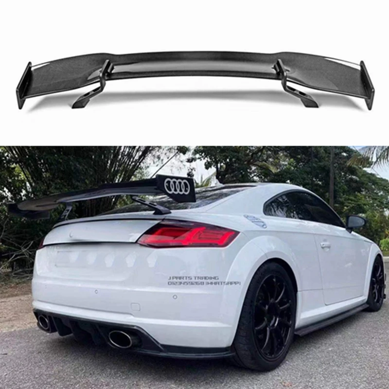 For Audi TT TTS R8 V8 V10 Coupe 2008-2020 Sport Sedan Carbon fiber Rear Spoiler Trunk wing  FRP Forged carbon