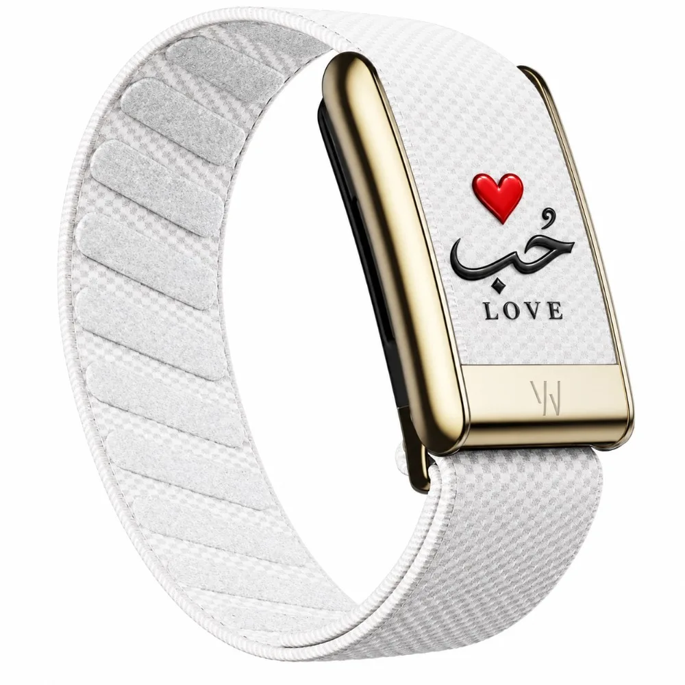For WHOOP 5.0 MG Arabic Calligraphy Love Printed Nylon Woven Sport Strap Replacement Fitness Wristband Fashion Pattern Band