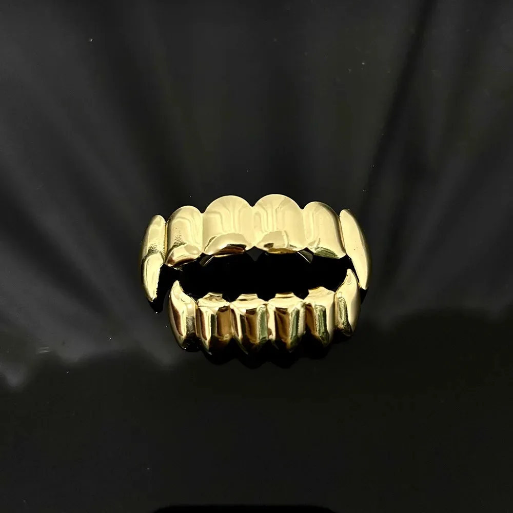 Klassische Glänzende Vampirzähne Zahnkappen Hip-Hop 6/6 Glatte Oberfläche Zahn-Grills für Frauen Männer Halloween Cosplay Schmuck Geschenk – Detail 19