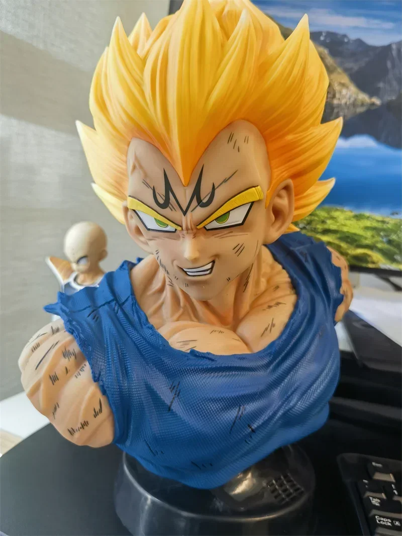 

37cm Dragon Ball Z Anime Figure Demonized Vegeta Half Bust Super Saiyan Pvc Model Decoration Ornaments Collection Children Toys